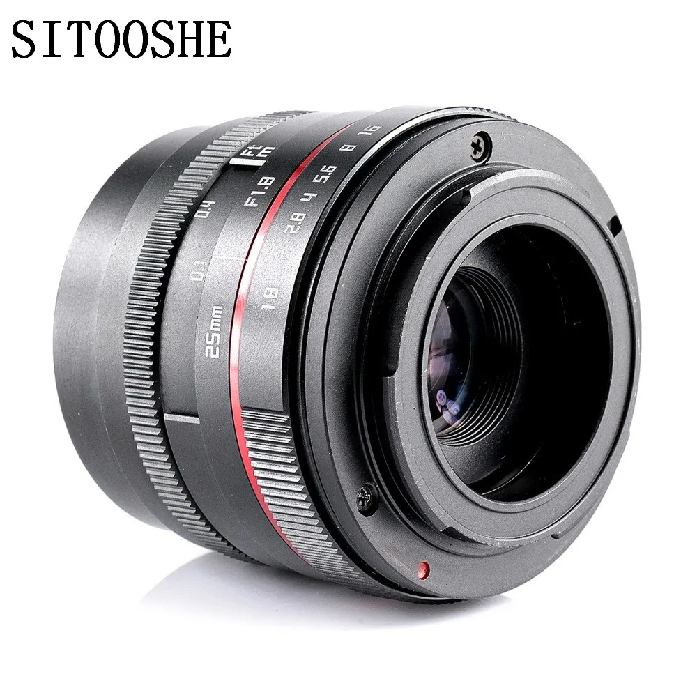 25 мм/F1.8 Prime APSC объектив для всех одиночных серий Canon SONY E Mount Micro M4/3 Fujifilm FX Pentax Samsung Lumix