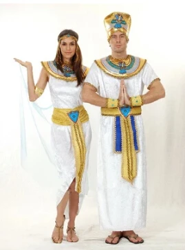 2015Hot Halloween Adult Egyptian King Pharaoh Royal Tutankhamun Queen Cleopatra New Fancy Dress Costume Cosplay clothes | Тематическая