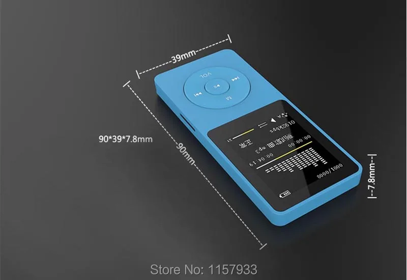 Высококачественный воспроизведение музыки без потерь 8 ГБ 80 часов MP3 плеер 1 &quotTFT