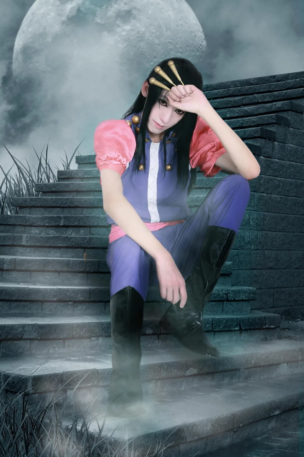 Костюм для косплея Hunter X Illumi Zoldyck Irumi 11 шт.|cosplay costume|hunter x huntercostume cosplay |