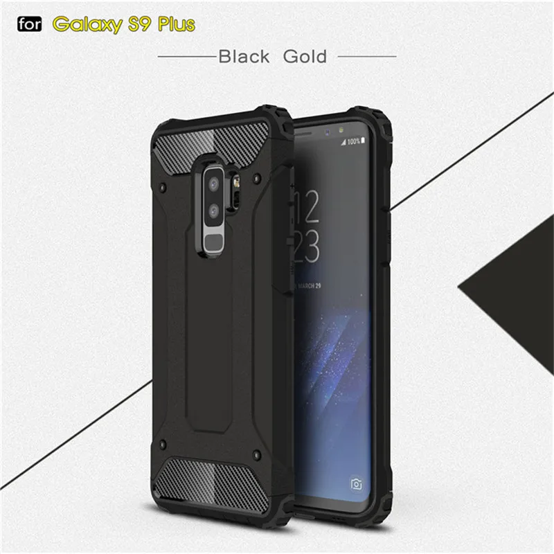 Для samsung Galaxy S10E S6 S7 край S8 S9 Plus Note 4 5 8 9 противоударный защитный силиконовый чехол A6 A8 плюс J4 J6 J8 с резиновым покрытием - Цвет: black