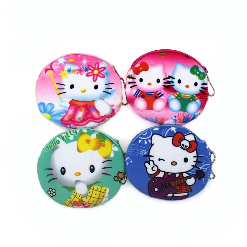 2017 Акция 3D Овальный принтами Китти детская мини портмоне Для женщин чехол для