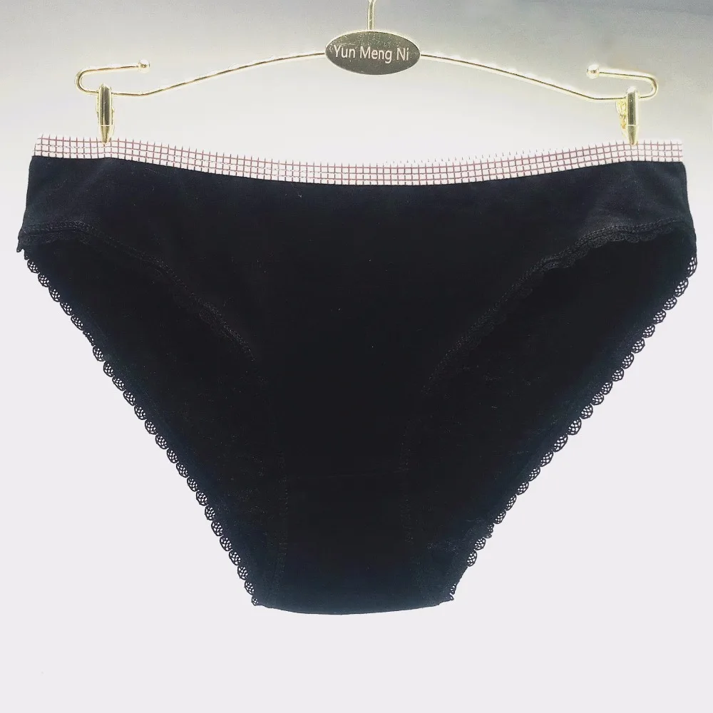 Партия 12 шт. женское нижнее белье хлопковые клетчатые сексуальные трусики брифы