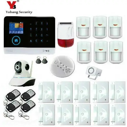 

Yobang Security Android ios app remote control Intelligent smart Home Burglar Security wifi GSM Alarm System with WIFI IP camera