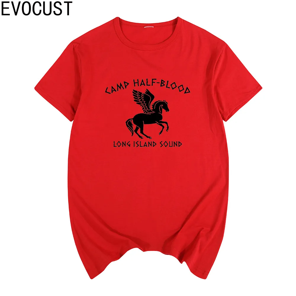 red Camp Half Blood funnny пародия короткий рукав Футболка хлопок мужская футболка новая футболка Wo Мужская s унисекс Мода - Цвет: red