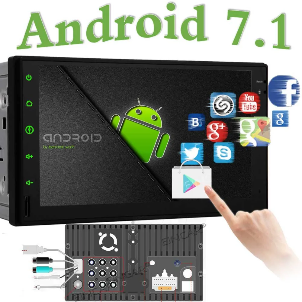 Автомагнитола EinCar автомагнитола на базе Android 7 1 с дюймовым сенсорным экраном без