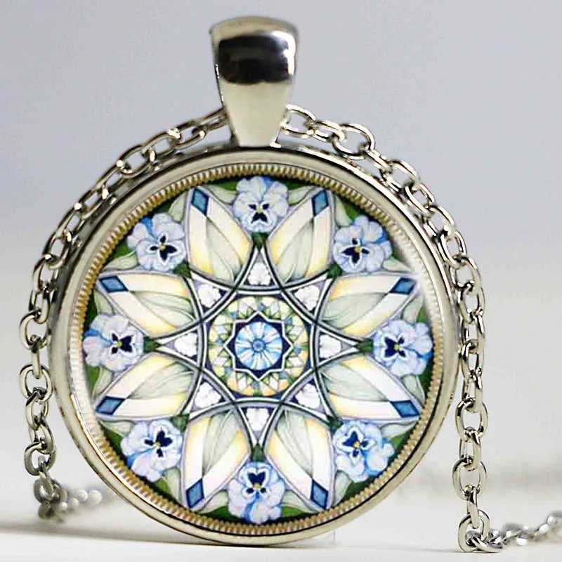 Индийская мода ожерелье в виде цветка мандалы художественное изображение