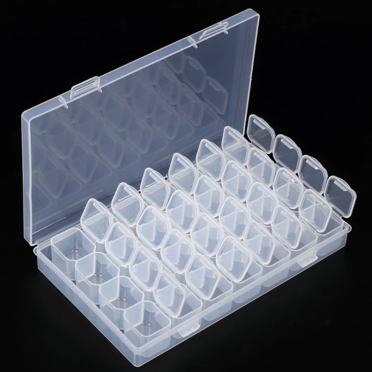 28 grid Dismountable Diamond painting box Embroidery Accessories box Cross Stitch Cases jewelry Organizer Home finishing Storage