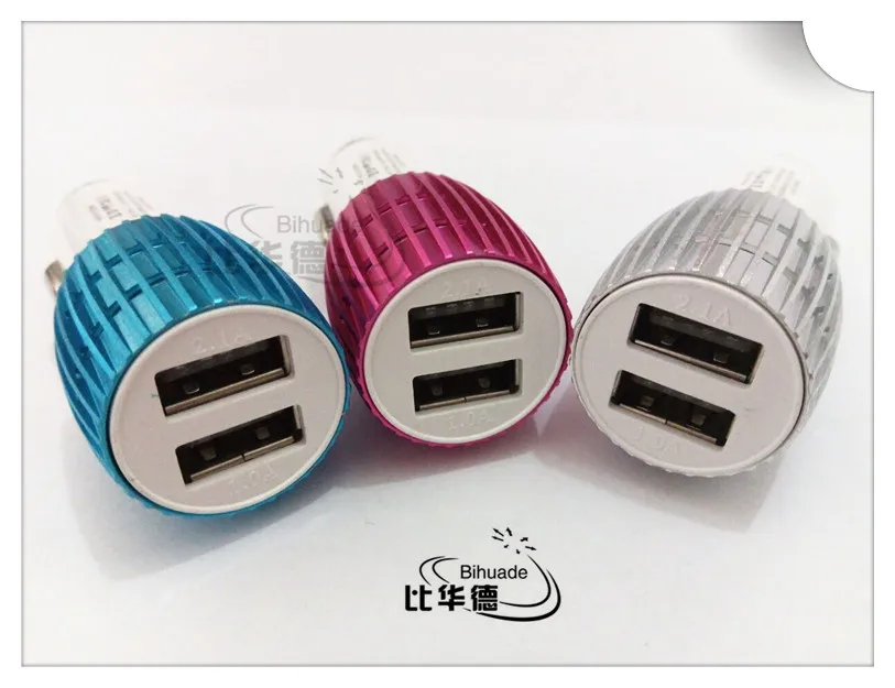 Bihuade New Arrival Hot 2 Port Mini Dual Usb 5v 2.1a Car Charger Adapter Bullet Universal Use | Электроника