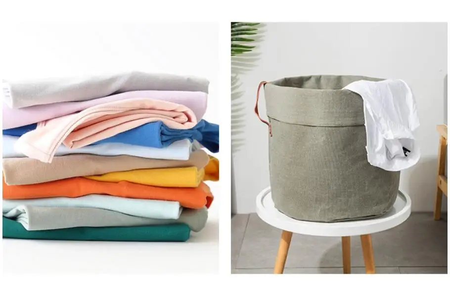 New Solid color series Folding Waterproof Laundry Hamper Clothes Storage Basket Home decoration barrel kids toy organizer bucket