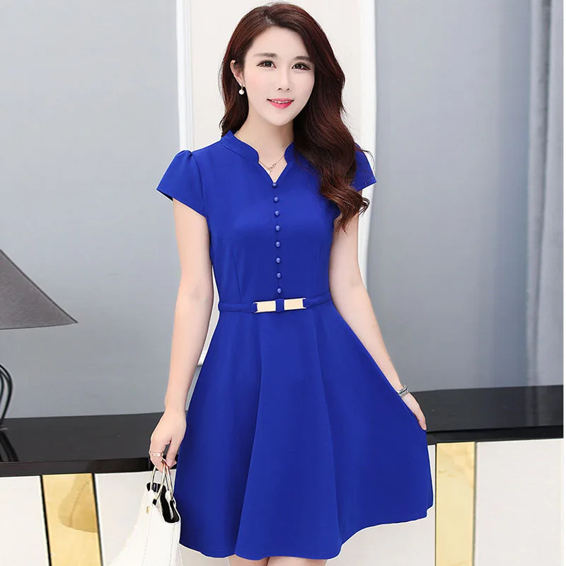 2017 Женское платье Формальные v образным вырезом повседневные винтажные офисные