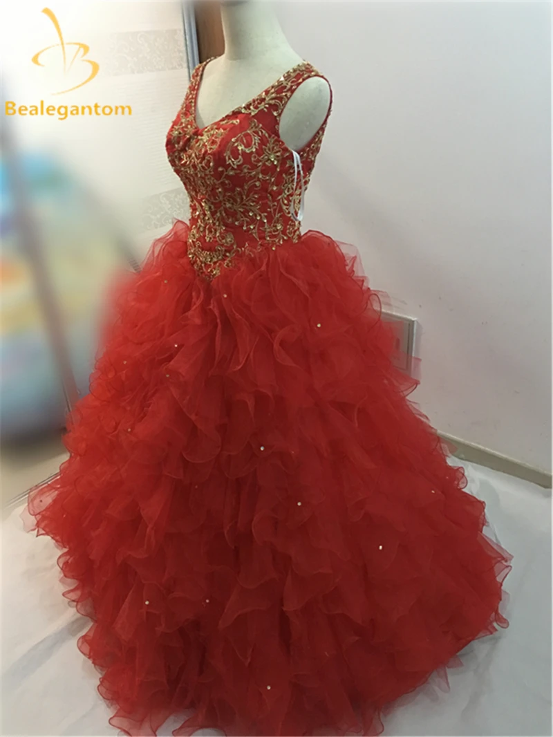 Женское вечернее платье с вышивкой красное бальное бисером для 15 лет QA509 2019|dresses for