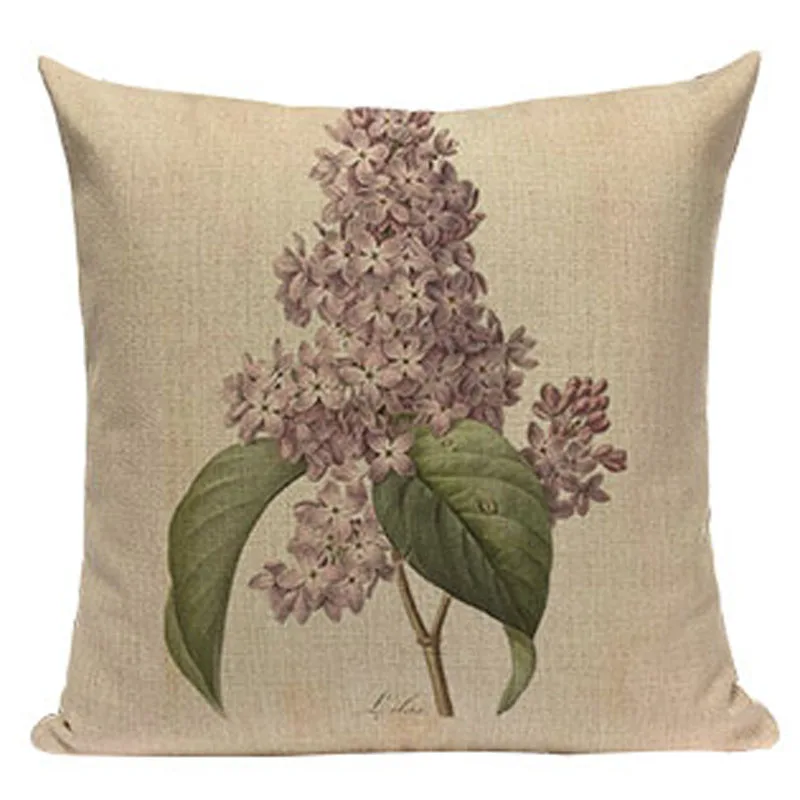 2250 Высокое качество дома декоративные Ретро FlowerViolet белье для сельской местности пледы Nordic Стиль чехол для подушки, чехол для стула CustomPillows - Цвет: 2250