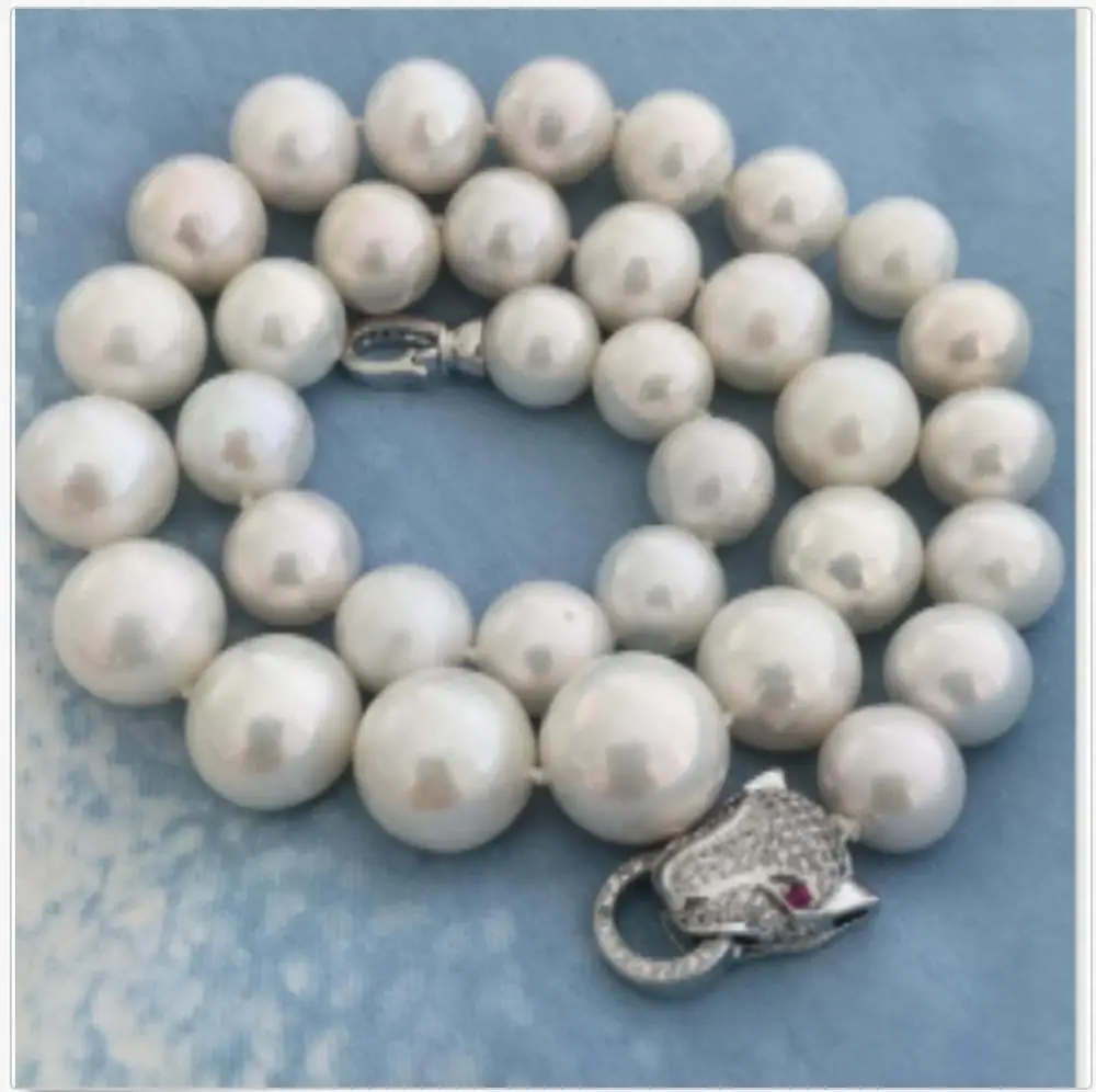 

classic round south sea 12-13mm white pearl necklace 18inch