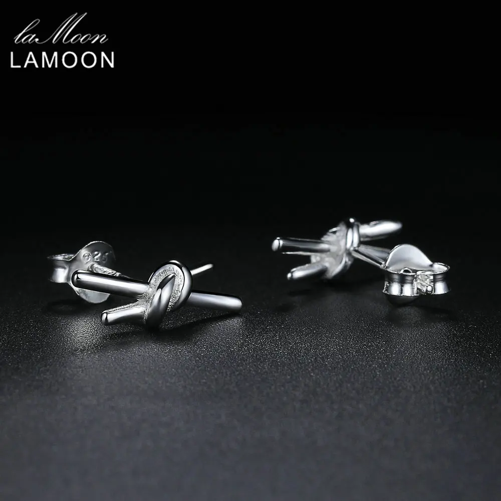 Женские серебряные серьги гвоздики в форме банта 100% настоящие 925 пробы S925 LMEY273