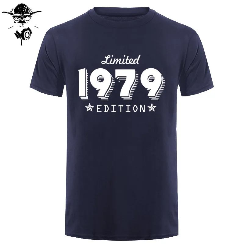 Коллекция 1979 года, модная одежда для дня рождения, ограниченный подарок, футболки с коротким рукавом и круглым вырезом для мужчин, для детей 40 лет, с коротким рукавом