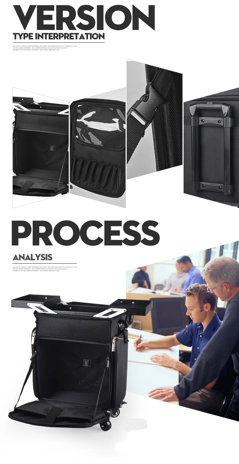 ulti-function Professional Mack-up Rolling Luggage Spinner Cosmetic Case Trolley Carry On Suitcases Wheel Cabin Travel Bag