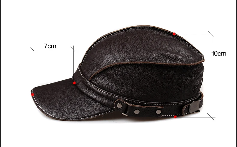 Svadilfari зима из воловьей кожи шапка мужская повседневная Бейсбол Кепки шапка ухо теплые кожаные фуражке