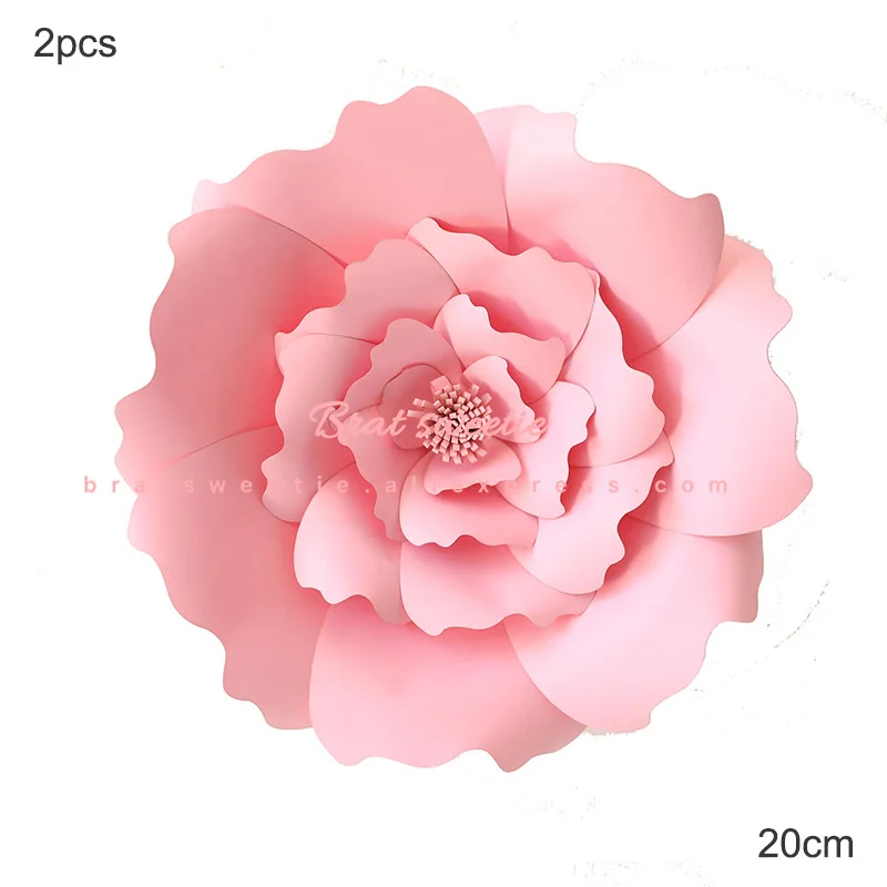 s1 20cm light pink Золотые Цветы Листья баннер стены фон гигантская бумага поддельные лепестки роз баннер юбилей день рождения праздничные Свадебные украшения - Цвет: s1 20cm light pink
