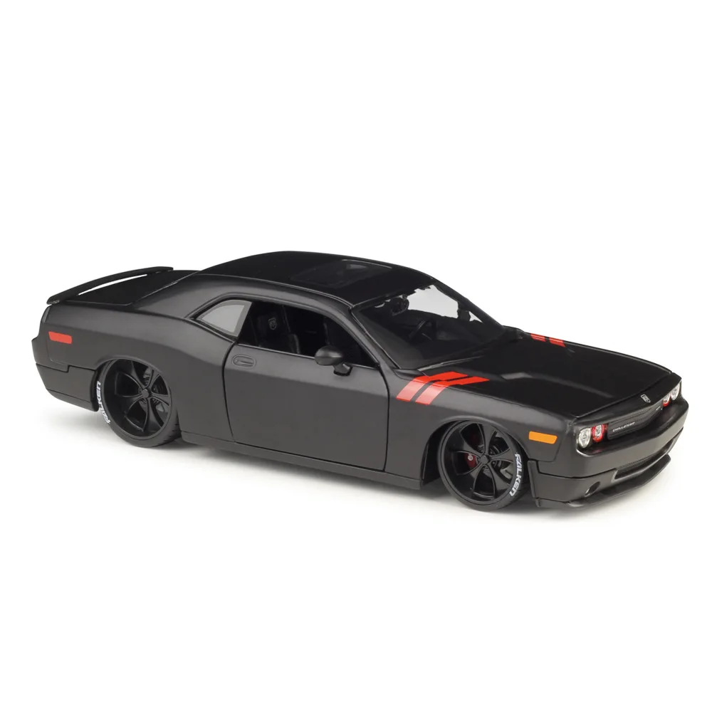 1:24 Maisto Dodge Challenger 2008 матовый черный литой модельный автомобиль