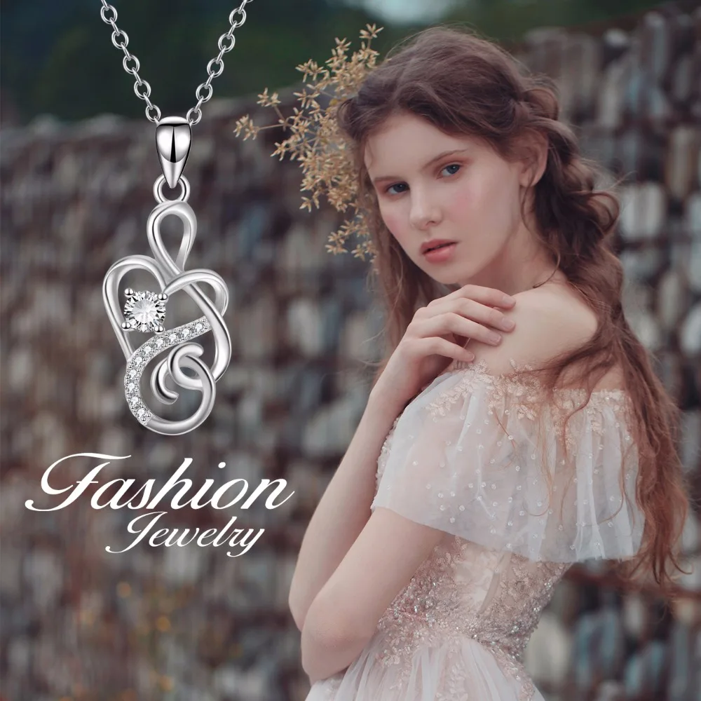 Женский кулон из серебра 925 пробы с фианитом|fashion statement necklace|statement necklacefashion necklace |