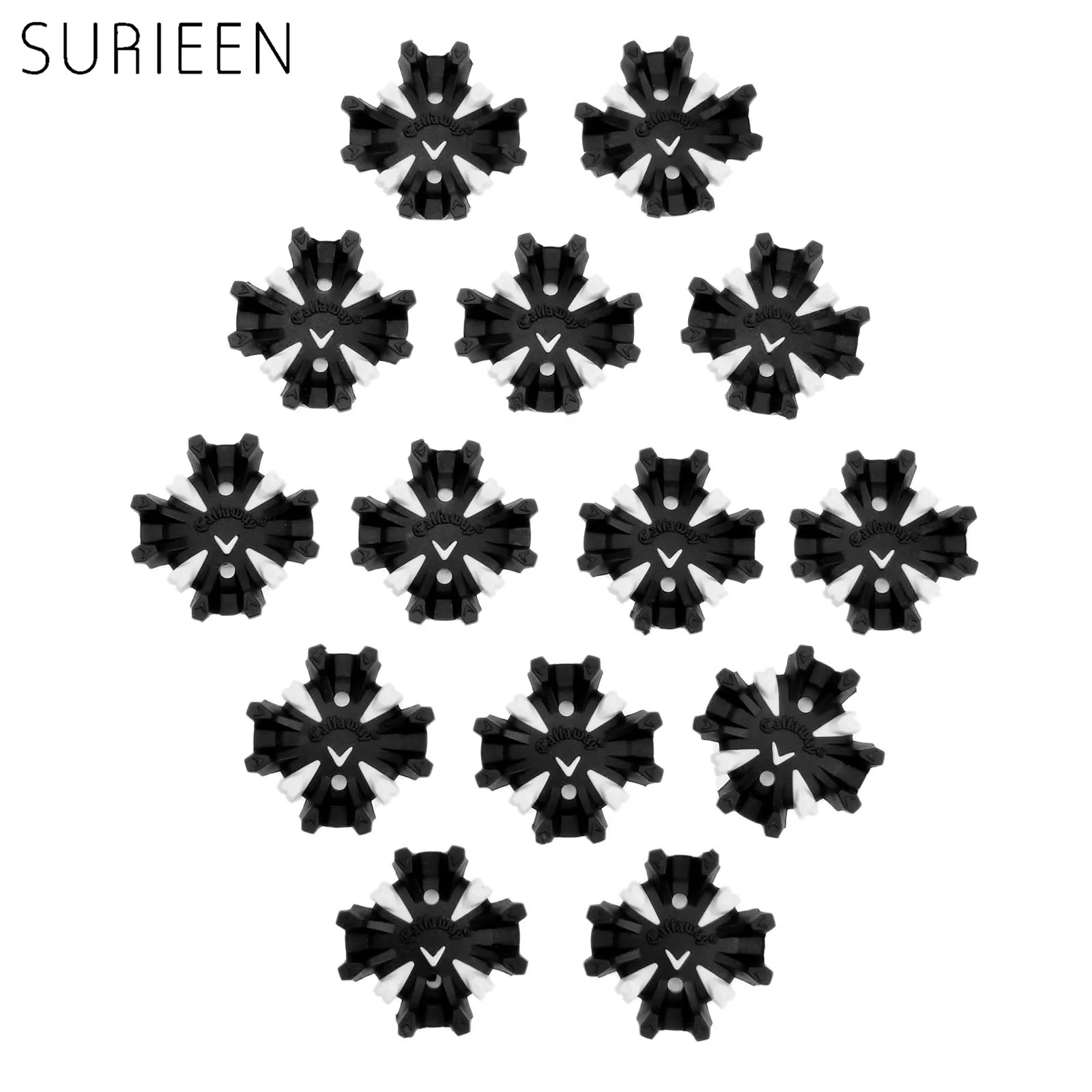 SURIEEN 14 шт./лот черно белые шипы для обуви гольфа мягкие ТПР Быстрый Твист тройные
