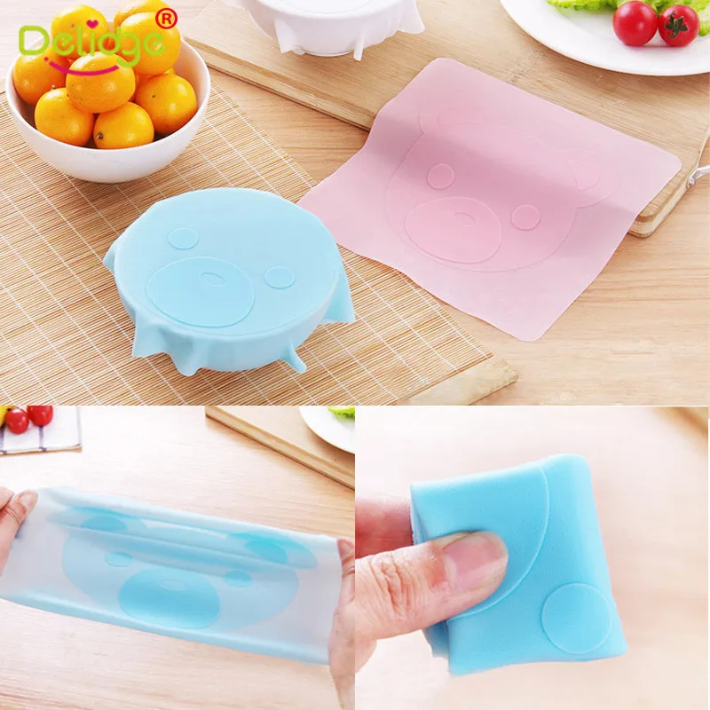 Delidge 1 шт. пищевая пленка для сохранения свежести пищи многоразовая силиконовая