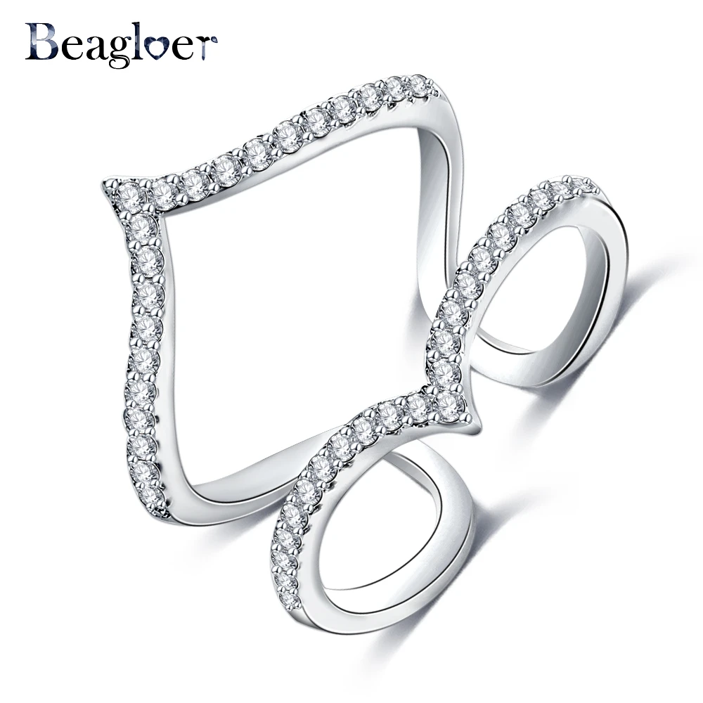 Beagloer новый дизайн женское кольцо из розового золота цвет микро-Инкрустация