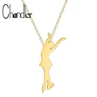 Ожерелье Chandler для фигурного катания на коньках, чокер для катания на коньках, ожерелья для женщин в стиле стимпанк, спортивные украшения, очаровательные ошейники из стали 316L