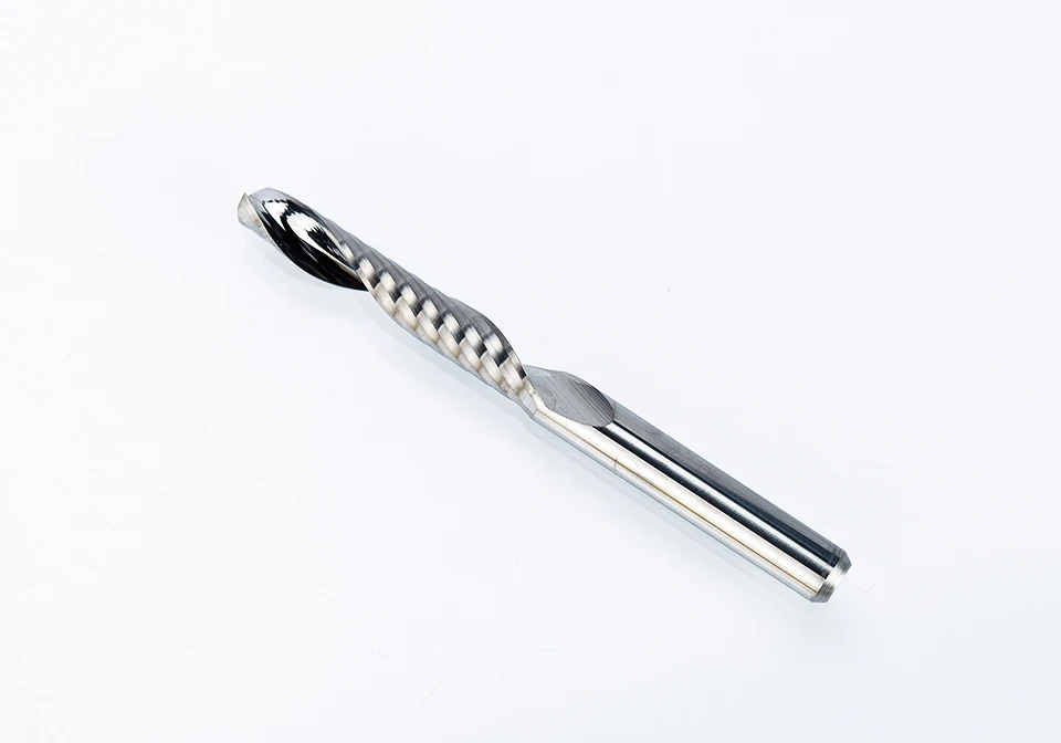 1pcs HUHAO 4mm Single Flute Spiral Cutter 2A TOP Quality router bit CNC For Acrylic PVC MDF End Mill Carbide Milling Cutter