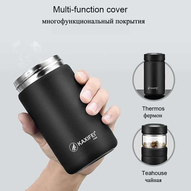 Термос из нержавеющей стали стеклянная бутылка для заварки чая с сеточкой