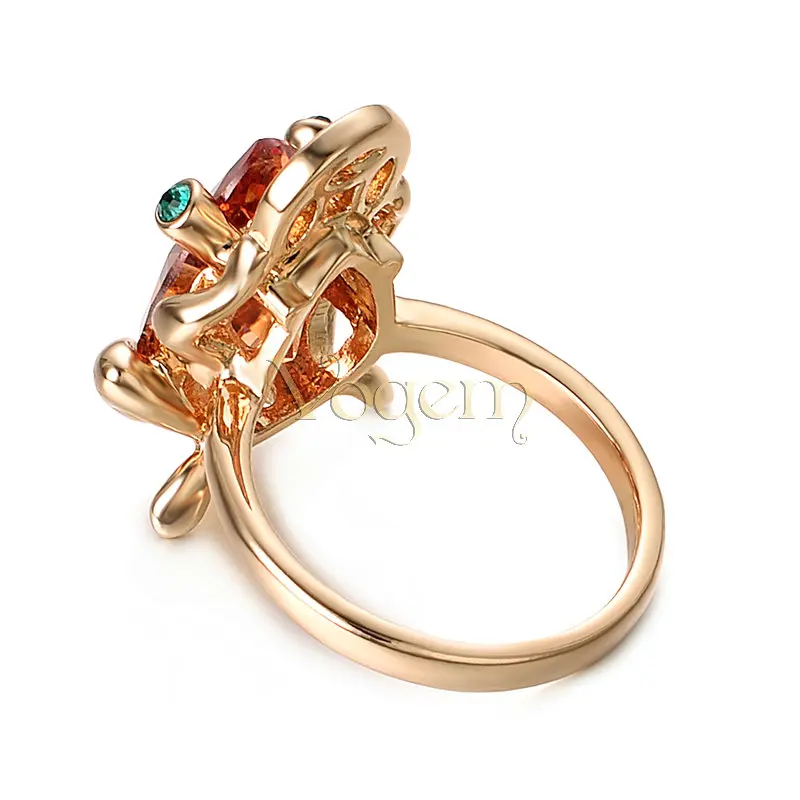 VOGEM кольцо с лягушкой 18ct золото сверкающий Австрия Кристалл Милый животные