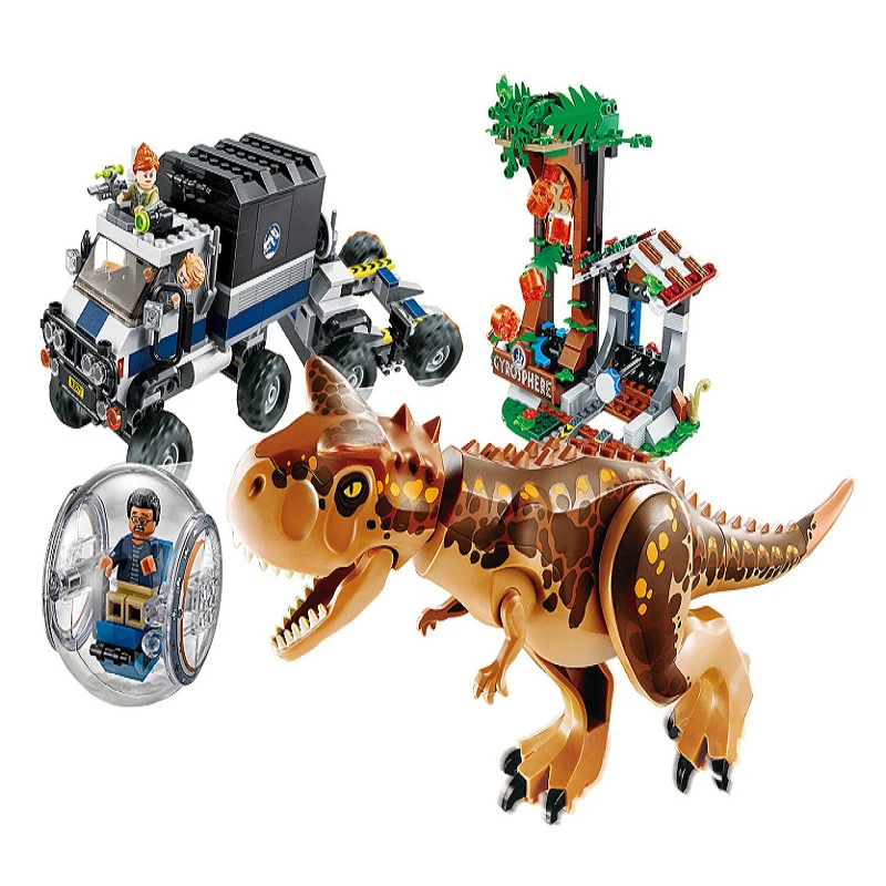 Парк Юрского периода carnoaurus Gyrosphere Escape строительные блоки комплекты кирпичей