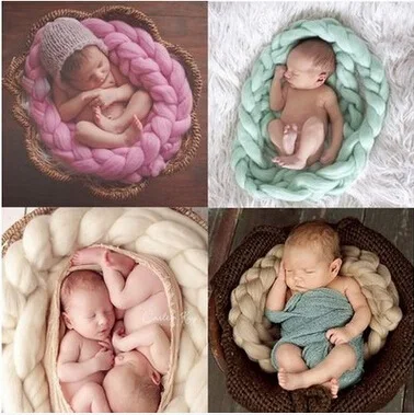 3-4 м новорожденный реквизит для фотосъемки чистая ручная вязка infantile одеяло