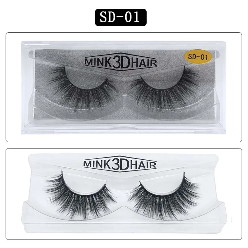 Mink Lashes 3D Eyelashes 100% Handmade Thick Long Lasting Reusable Natural Popular False Make Up | Красота и здоровье