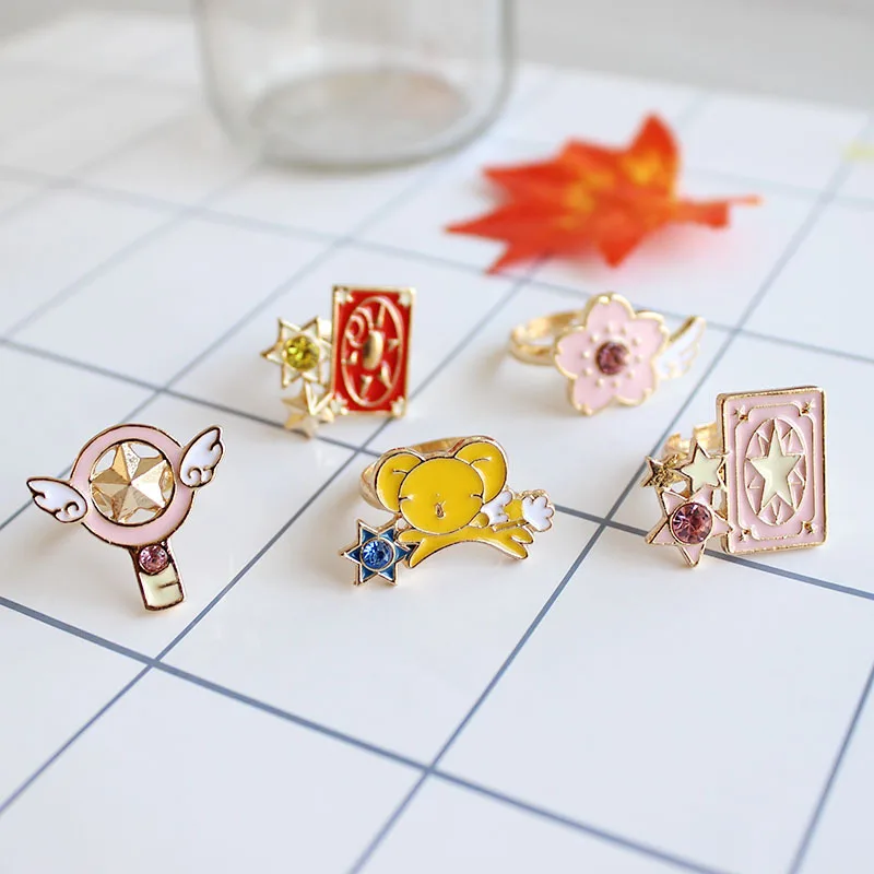 Card Captor Sakura Аниме фигурки напечатанный рисунок предметы металла леди из