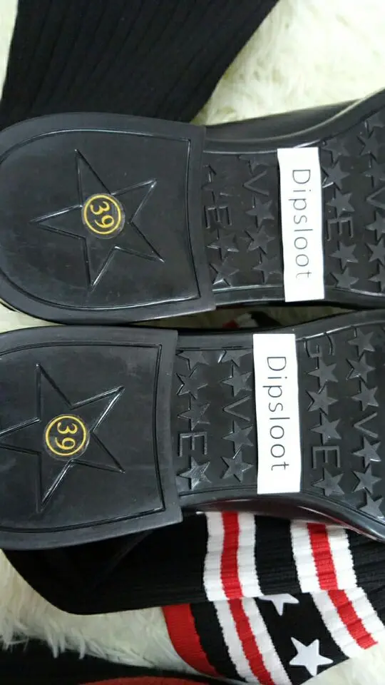 Роскошные брендовые сапоги носки женские выше колена осенне зимняя вязаная