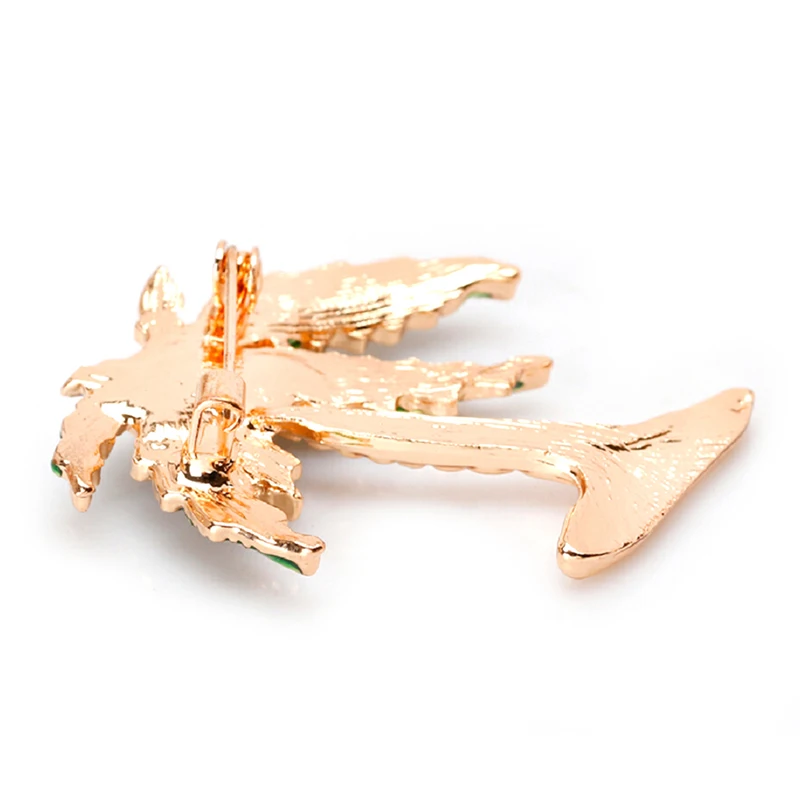 Милые зеленые броши в форме кокосового дерева для женщин и девочек платье