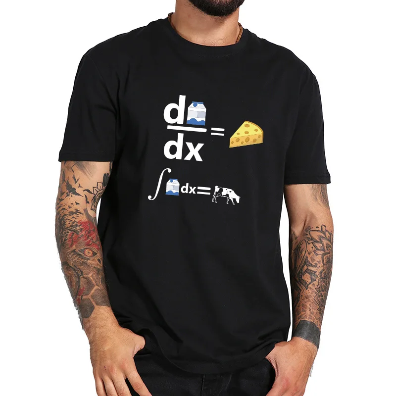 Milk Differential Is Cheese футболка корова Geek Science Math Camiseta обратный расчет молока корова футболка европейский размер