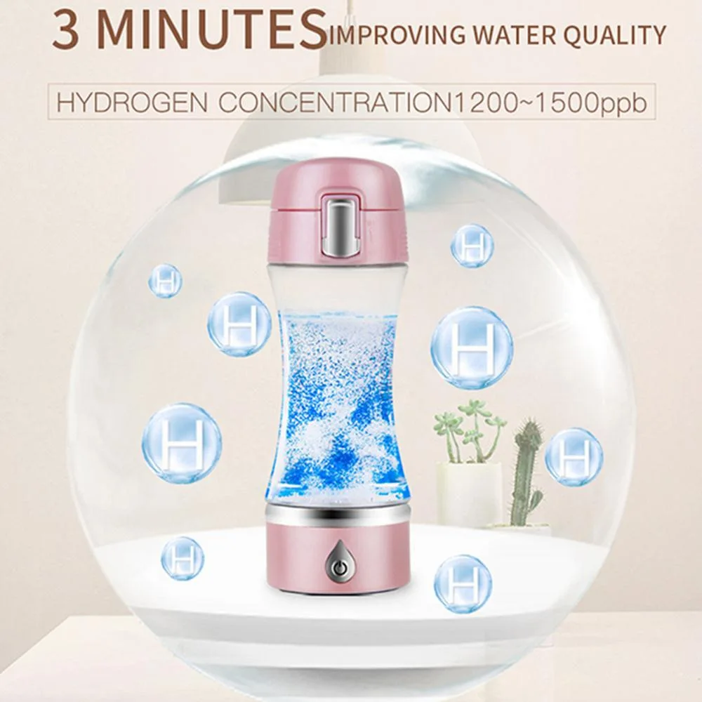 

Rich Hydrogen and Oxygen Separation Water Ionizer Bottle with Drain HoleHigh Pure Hydrogen Generator Rechargeable Health Cup