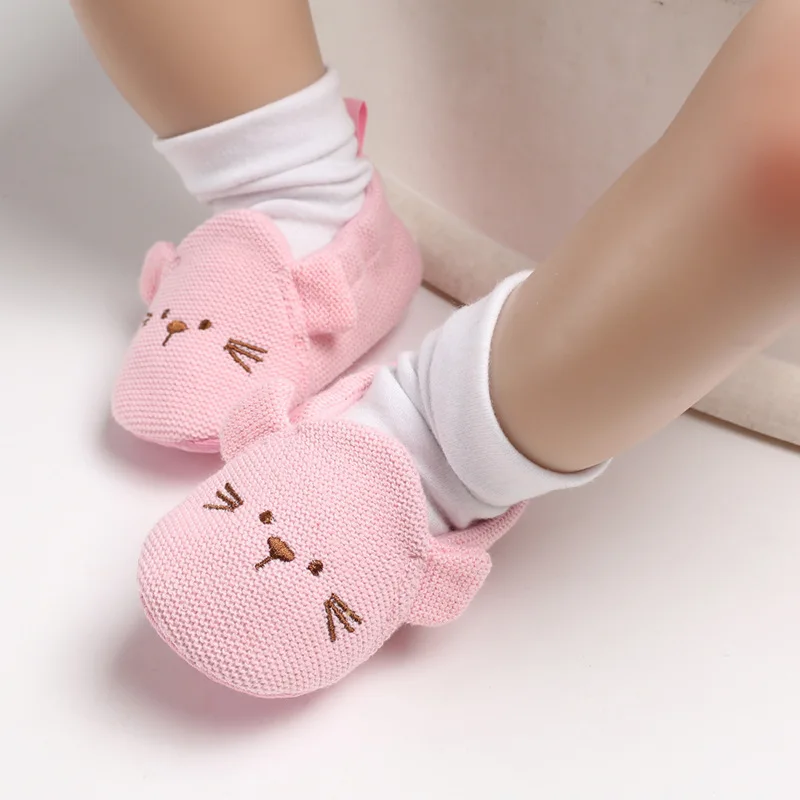 Brand New Toddler Newborn Baby Crawling Shoes Boy Girl Lamb Slippers Prewalker Trainers Fur Winter Animal Ears First Walker