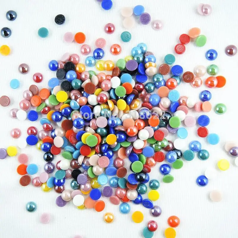 

New 10mm Mixed Round Glass flatback Beads Ceramic Flat back Gems Cabochon fit necklace bracelet earrings, DIY phone Decor