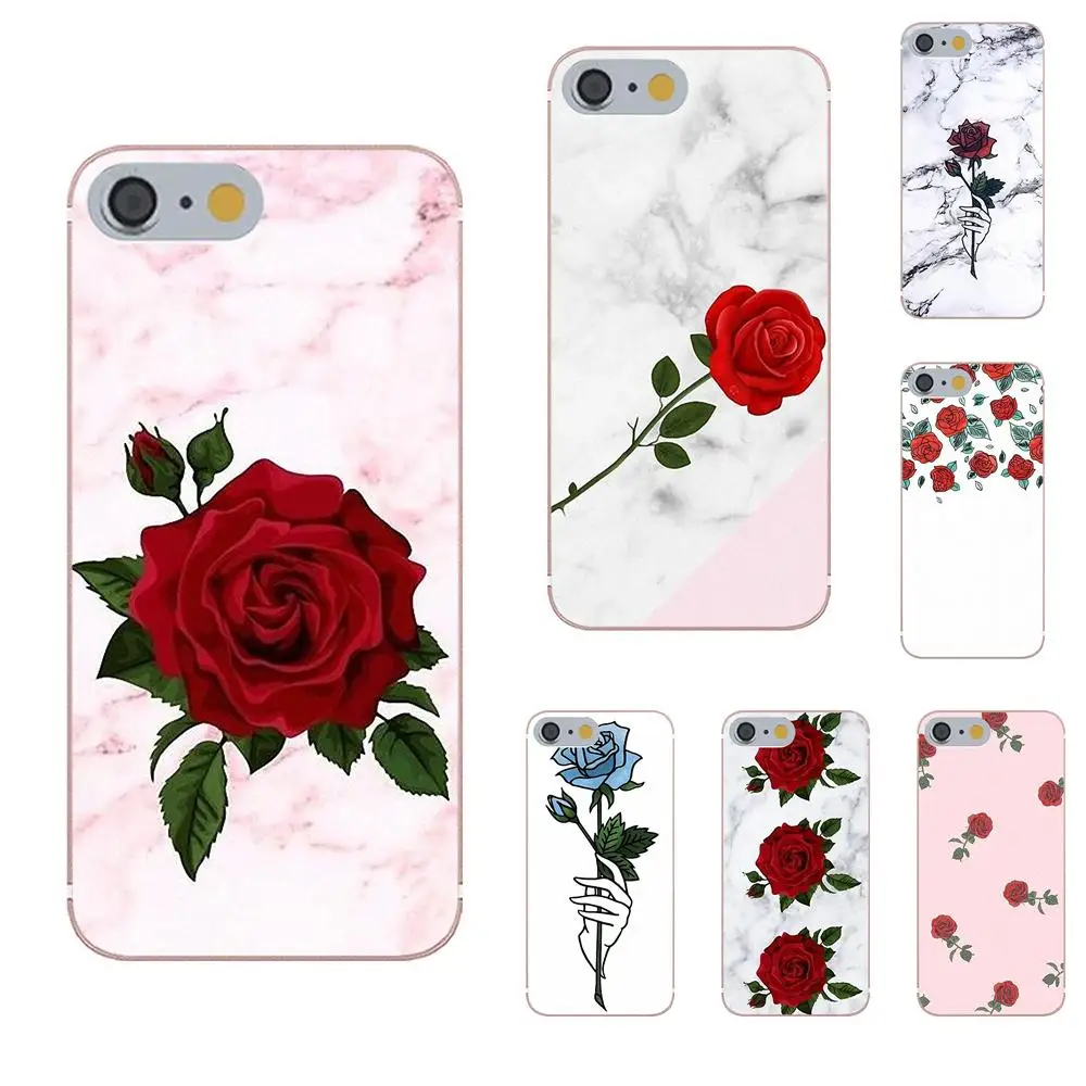 Розовый мраморный узор пион для Huawei G7 Y6 II Y7 Xiaomi Redmi Note 2 3 5 Mi 4 4C 4I 5S 5X 6X 8 SE Pro TPU
