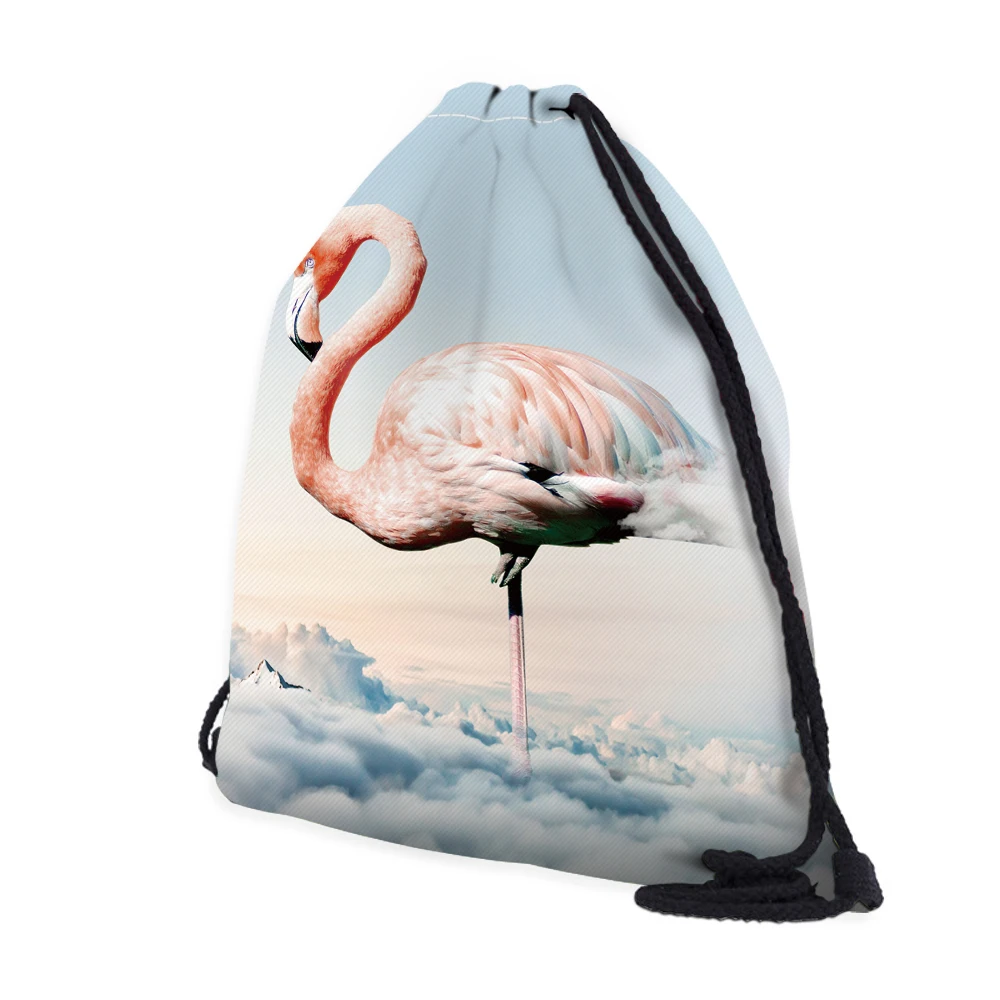 Deanfun 3D с Фламинго Drawstring сумки для девочек школьные хранения 60127 | Багаж и
