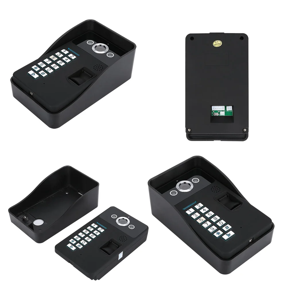 7 &quotTFT отпечаток пальца распознавание RFID пароль видео домофон дверной звонок с