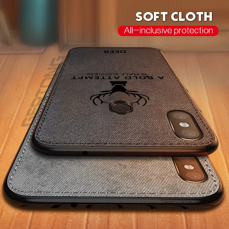 Deer Cloth Texture Phone Case For Xiaomi Redmi Note 5 6 Pro 6A 5A Plus Mi 8 A2 Lite A1 Max 3 Mi8 Mi6X Mi5X Pocophone F1 Cover | Мобильные