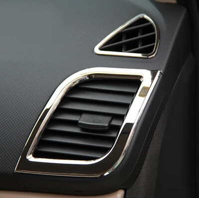 Car air-conditioning outlet ABS cover chrome plate Accessories For Hyundai Solaris accent sedan hatchback 2011-2015 | Автомобили и