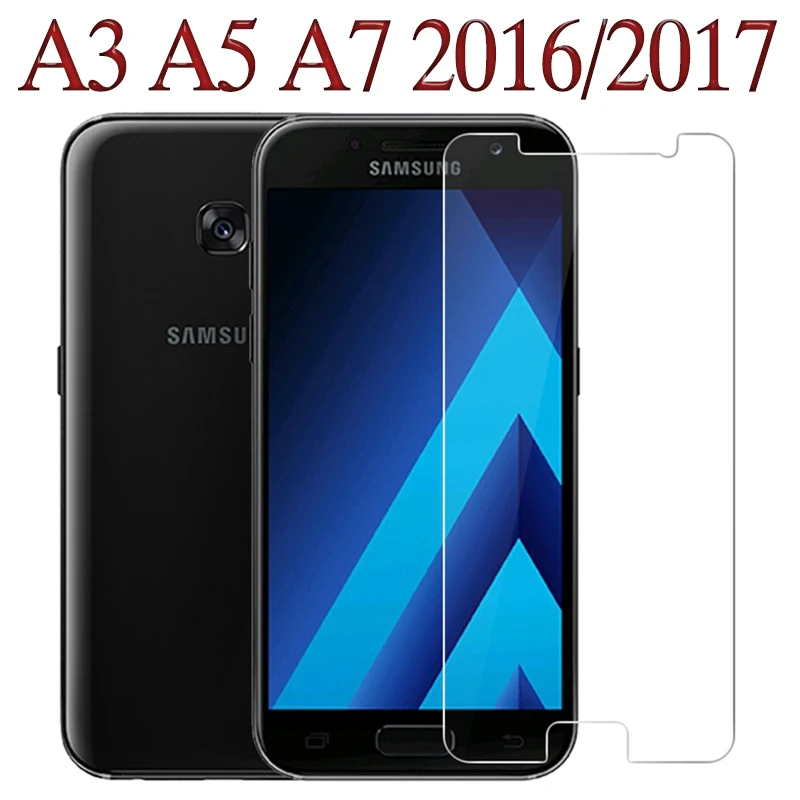Стекло A5 защитный Стекло для samsung Galaxy A7 A3 A 3 5 7 Экран протектор на 3A 5A 7A Tremp Чехол для очков пленка