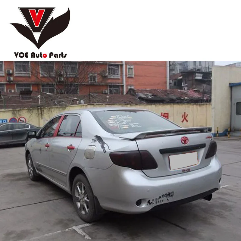 2006 2013 Corolla ABS пластик неокрашенный заднее крыло спойлер + светильник для Toyota