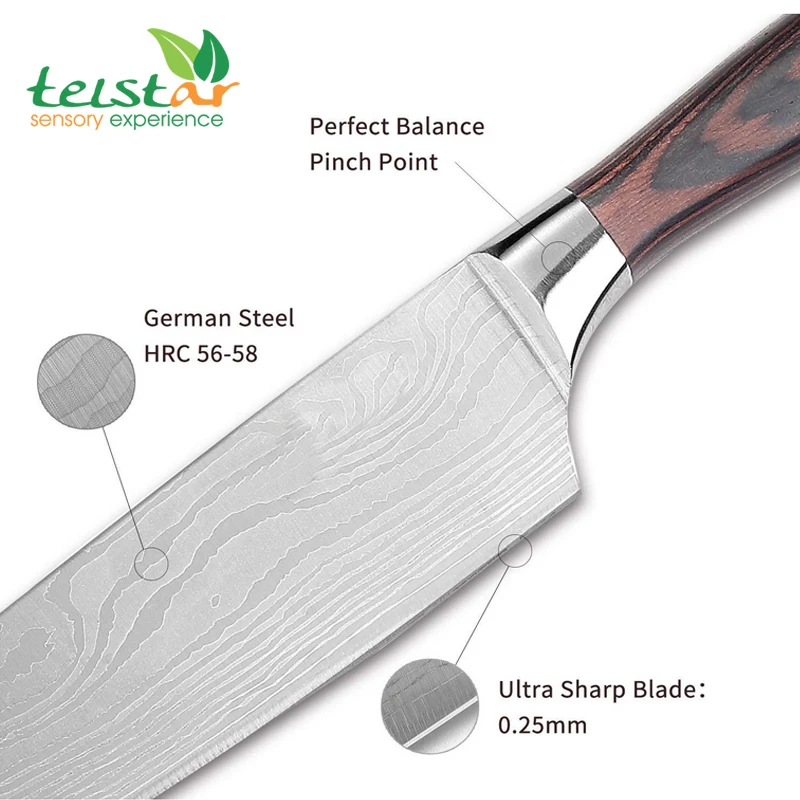 Немецкий 1 4116 ножи из нержавеющей стали для кухонный нож повара 8 дюймов с